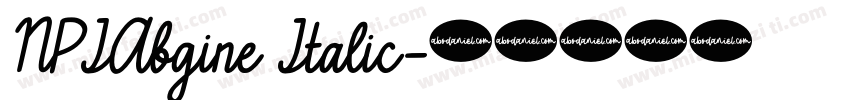 NPIAbgine Italic字体转换